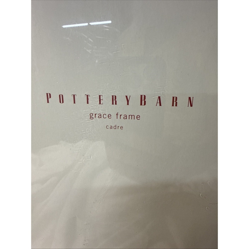 Y2K Pottery Barn Grace Table Floating Glass Picture Frame Chrome Weighted Stand - Picture 2 of 11